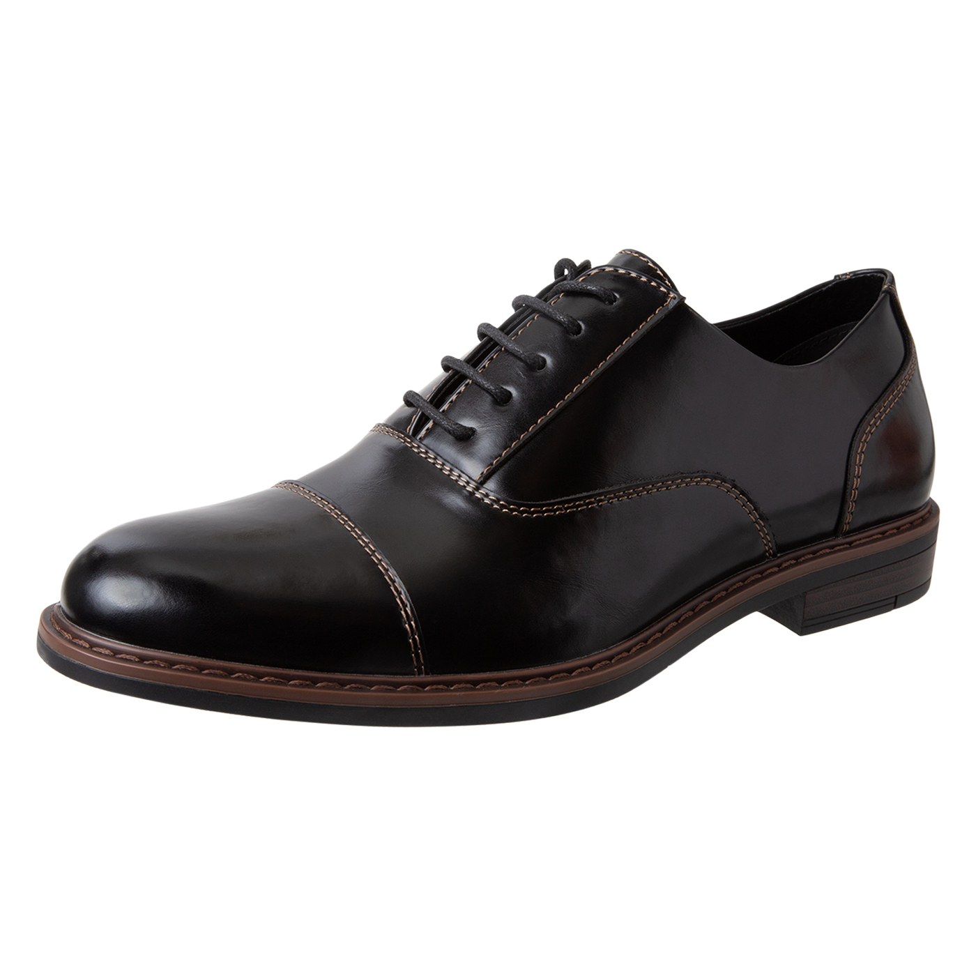 brown dress shoes payless Amazon.com | Hunter's Bay by Payless Mens Cognac Roman Dress Captoe Oxford 7 Medium